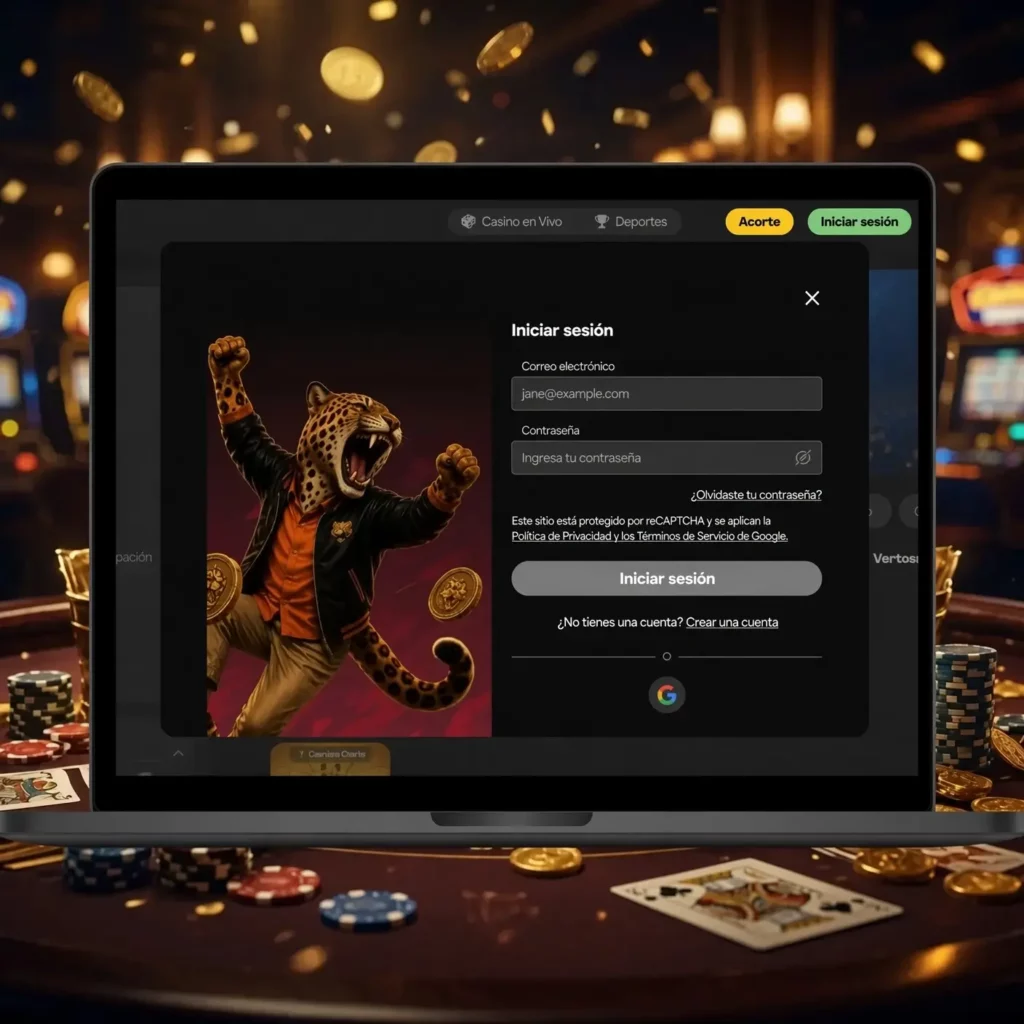 Juegos y tragamonedas de Alta Ficha en la computadora portátil
